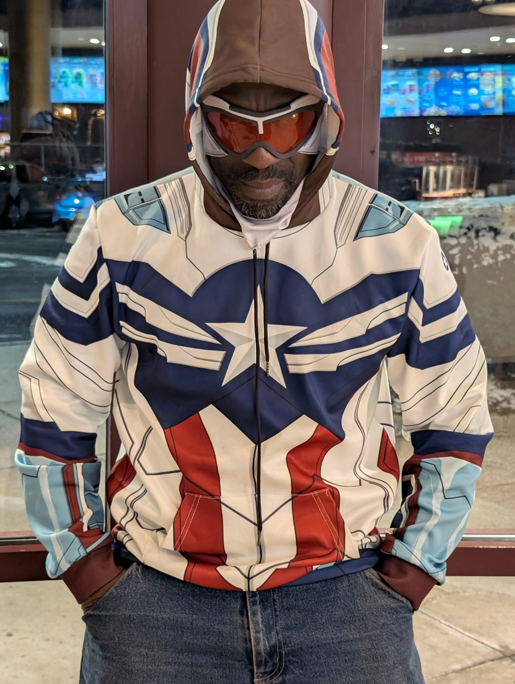 Brave New World Sam Captain Hero Cosplay Hoodie