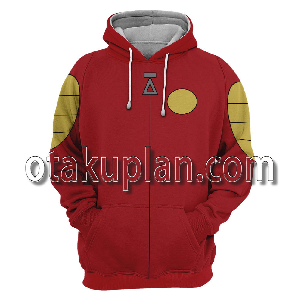 American Dragon Jake Long Dragon Powers Red Coat Cosplay Hoodie