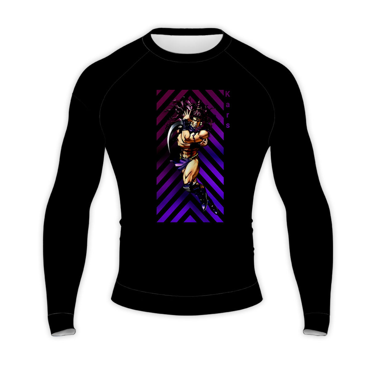 Baoh Asbr With Purple Stripes Standing In Battle Anime Apparel