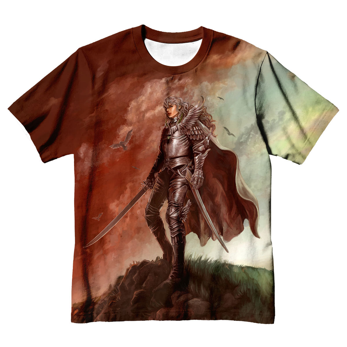 Berserk Griffith Armored On Hill Anime Apparel