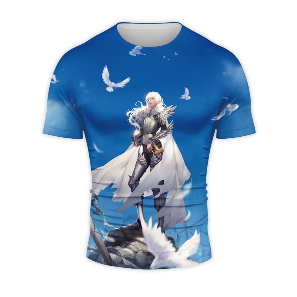 Berserk Griffith Standing Among Pigeons Anime Apparel