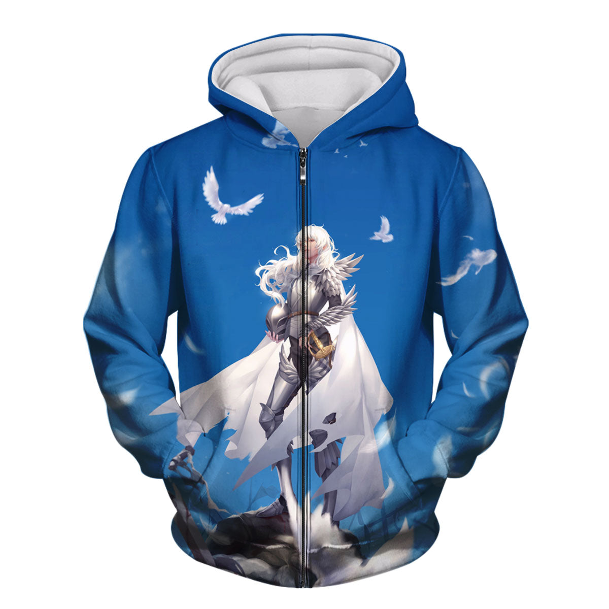 Berserk Griffith Standing Among Pigeons Anime Apparel