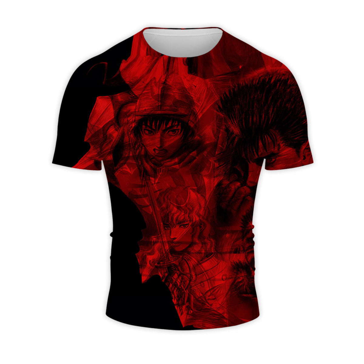 Berserk Guts Allies Red Silhouette Anime Apparel