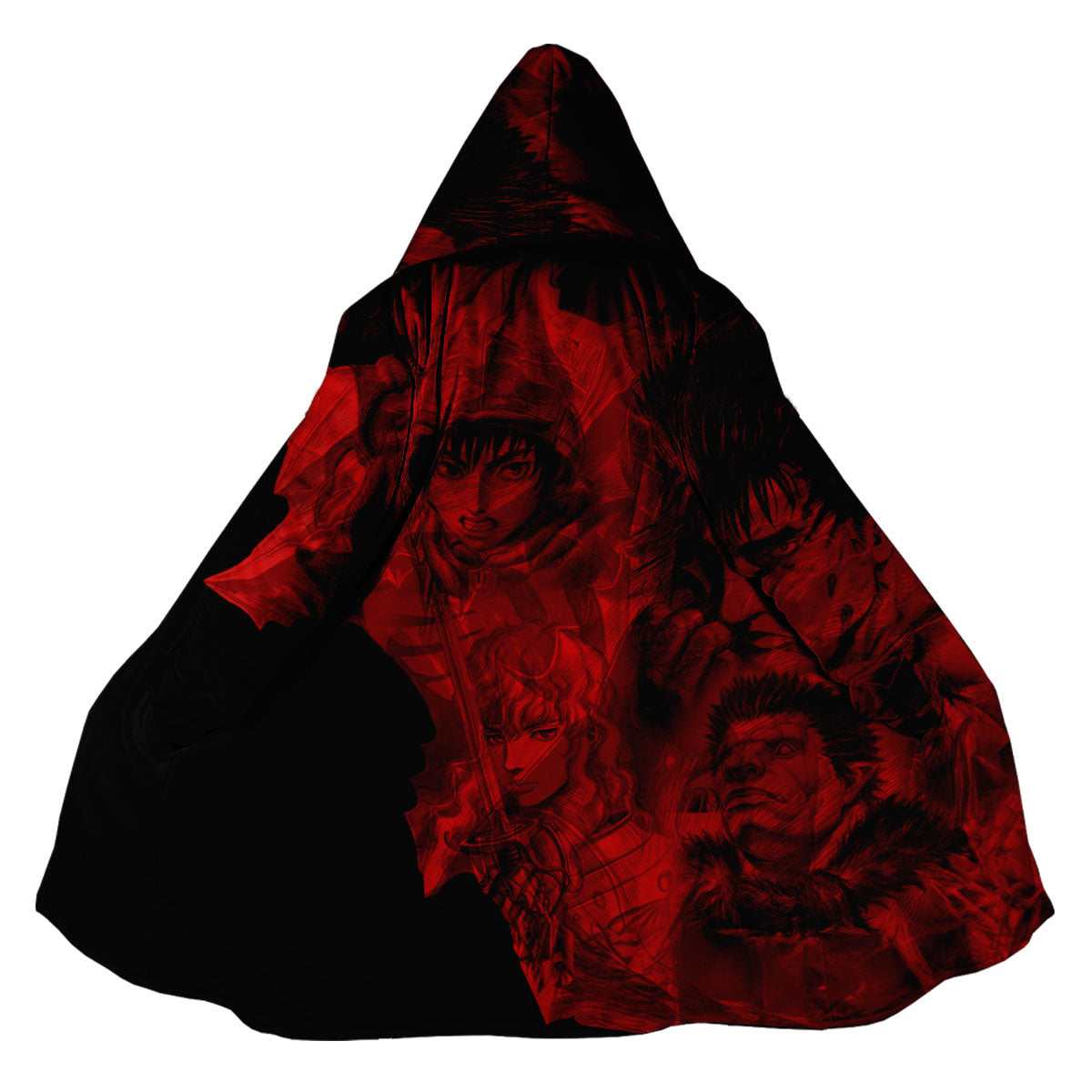 Berserk Guts Allies Red Silhouette Anime Apparel