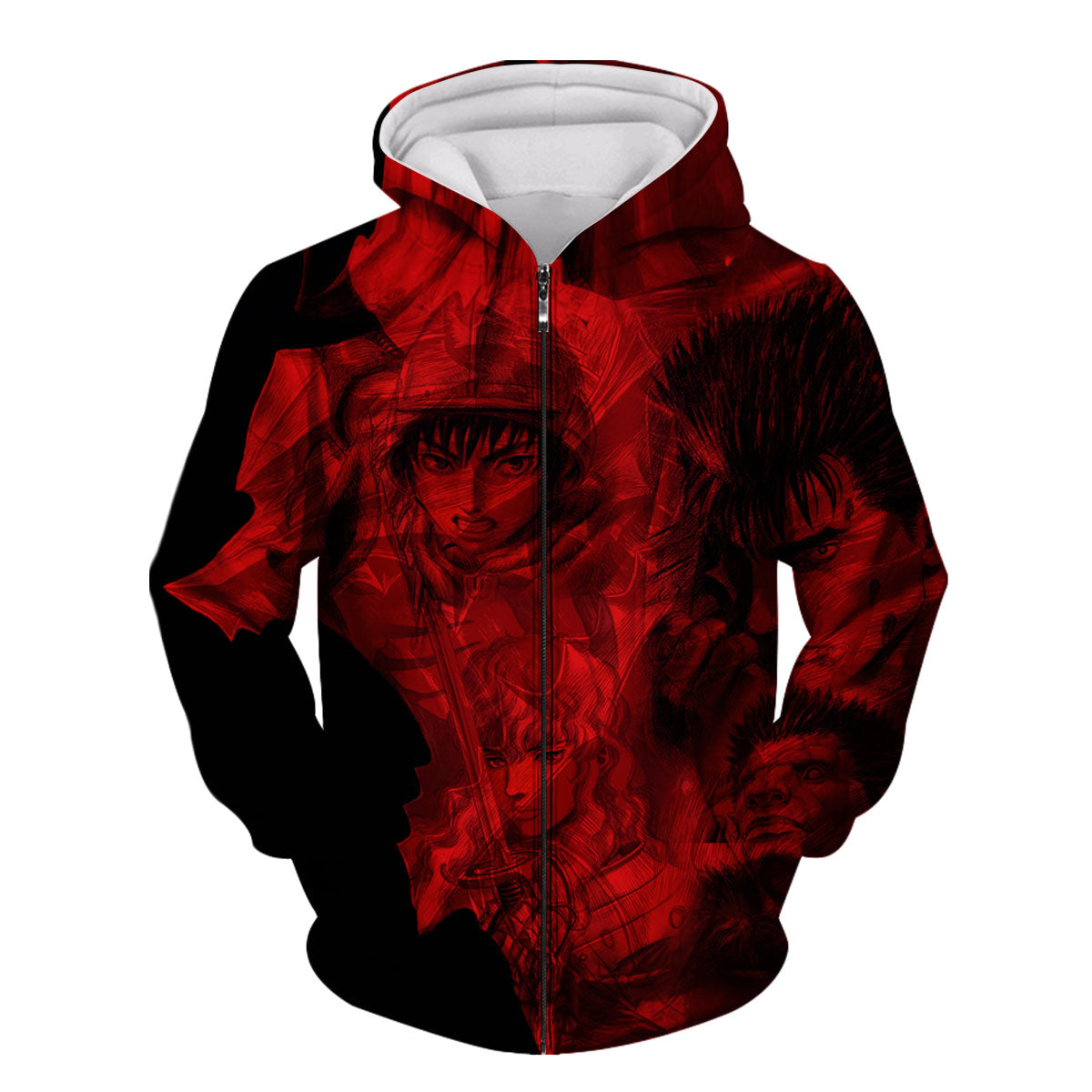 Berserk Guts Allies Red Silhouette Anime Apparel
