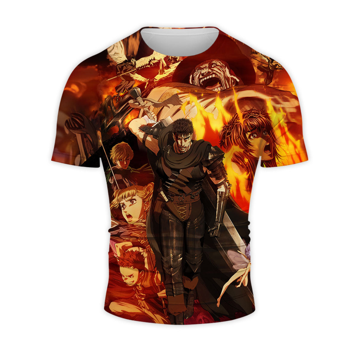 Berserk Guts Amid Allies Chaos Anime Apparel