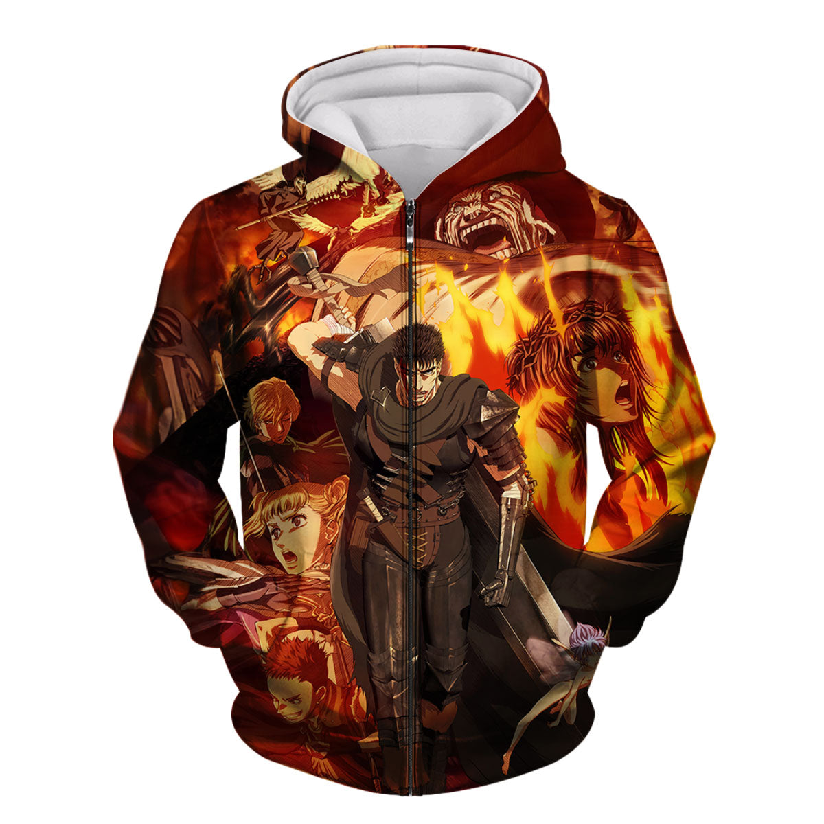 Berserk Guts Amid Allies Chaos Anime Apparel