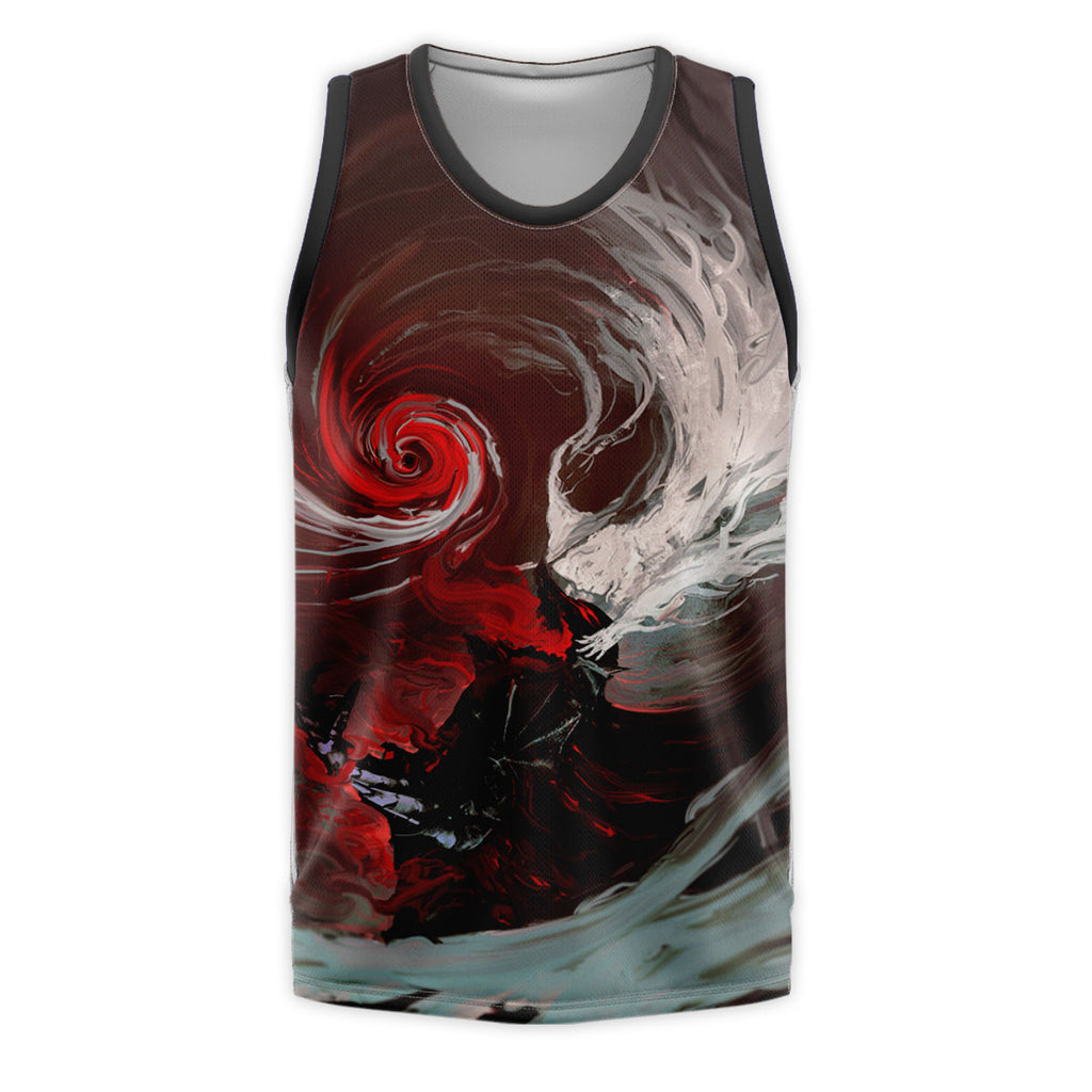 Berserk Guts Amid Swirling Energy Anime Apparel