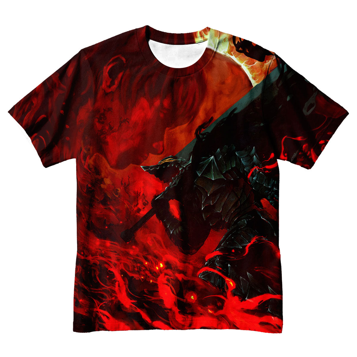 Berserk Guts Amidst Blazing Chaos Anime Apparel