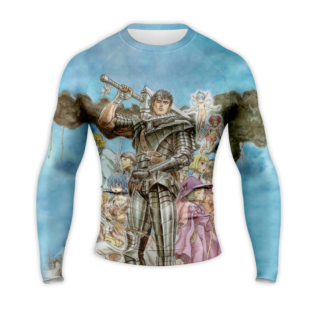 Berserk Guts Battling With Companions Anime Apparel