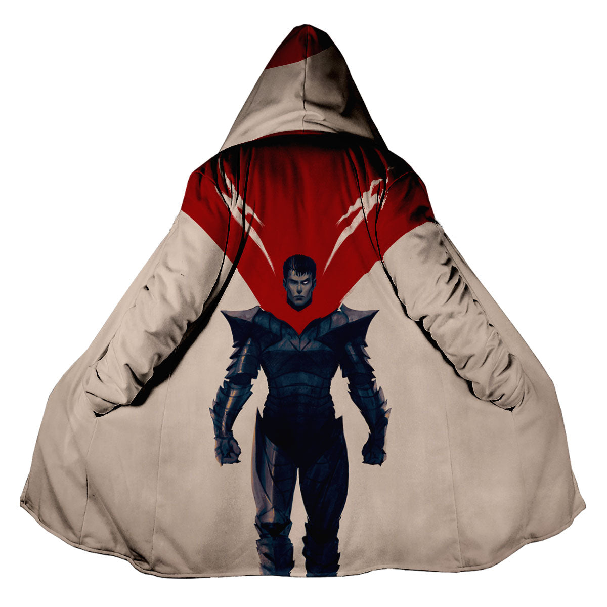 Berserk Guts Black Armor Red Cape Anime Apparel