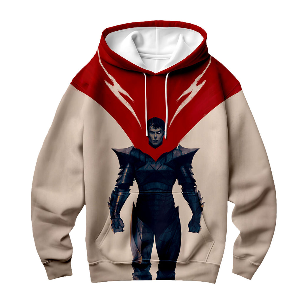 Berserk Guts Black Armor Red Cape Anime Apparel