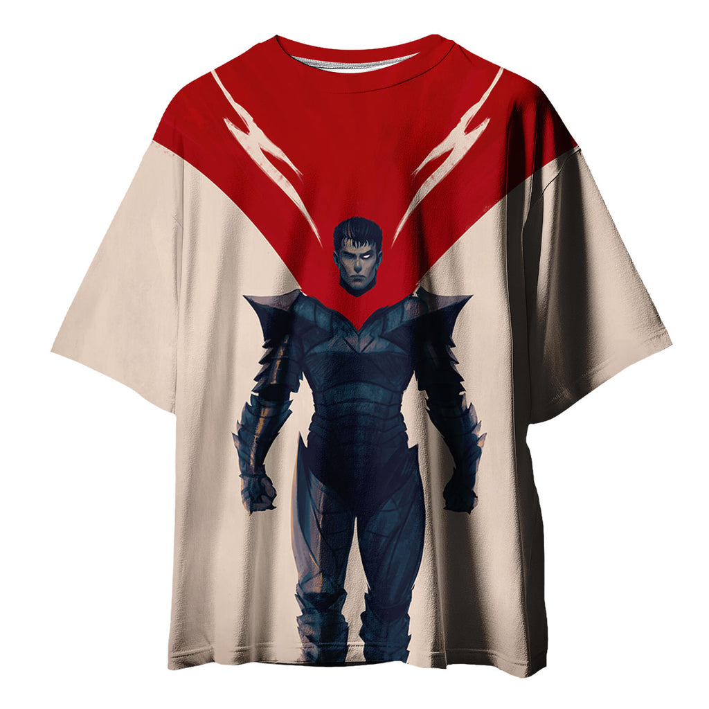 Berserk Guts Black Armor Red Cape Anime Apparel