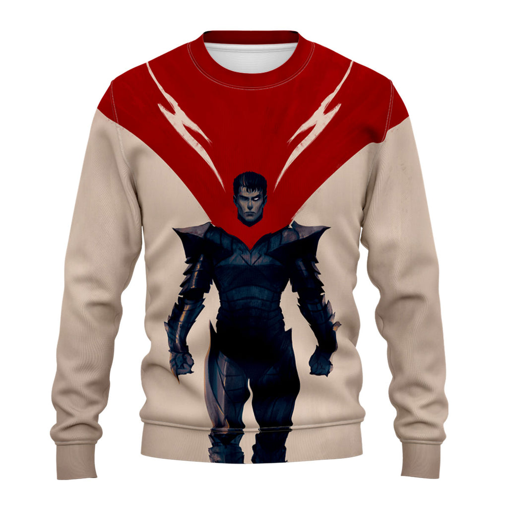 Berserk Guts Black Armor Red Cape Anime Apparel