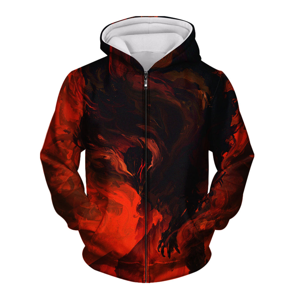 Berserk Guts Blazing Fiery Aura Anime Apparel