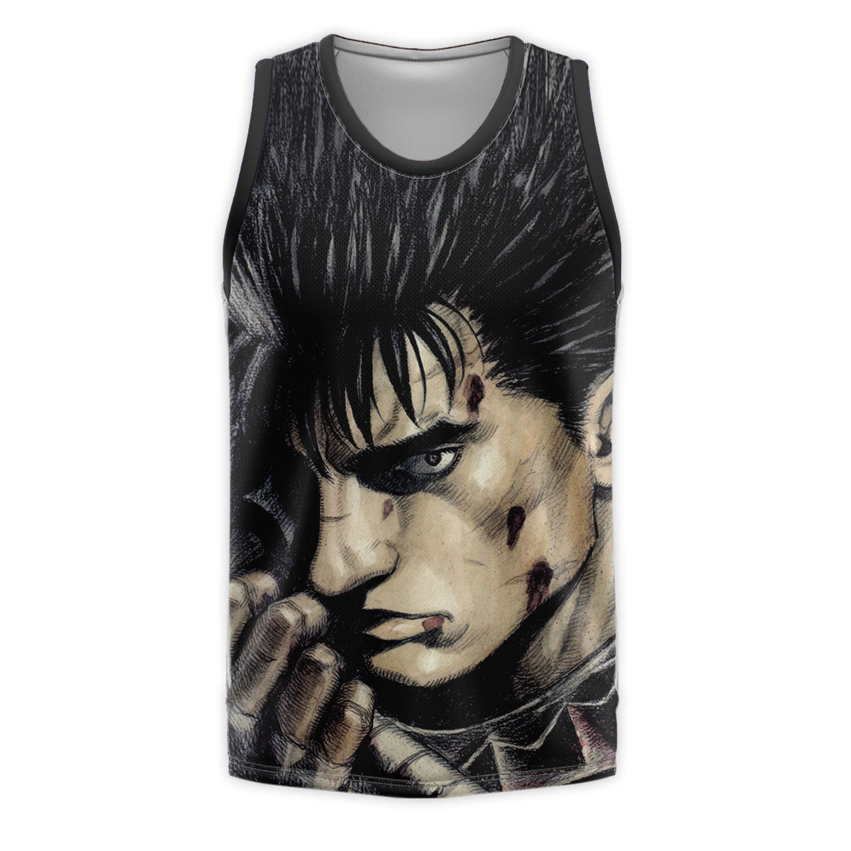 Berserk Guts Bloodied Raging Anime Apparel