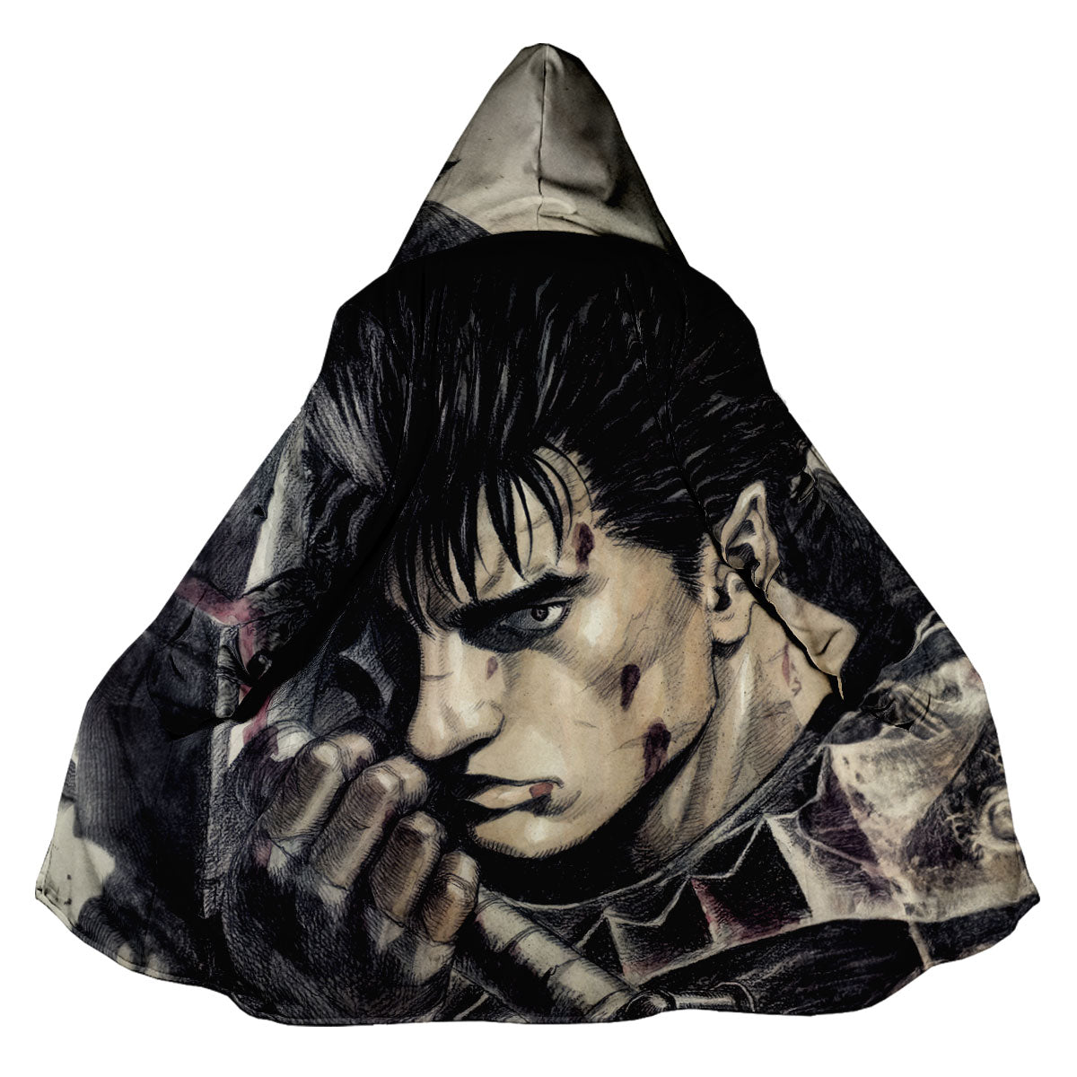 Berserk Guts Bloodied Raging Anime Apparel