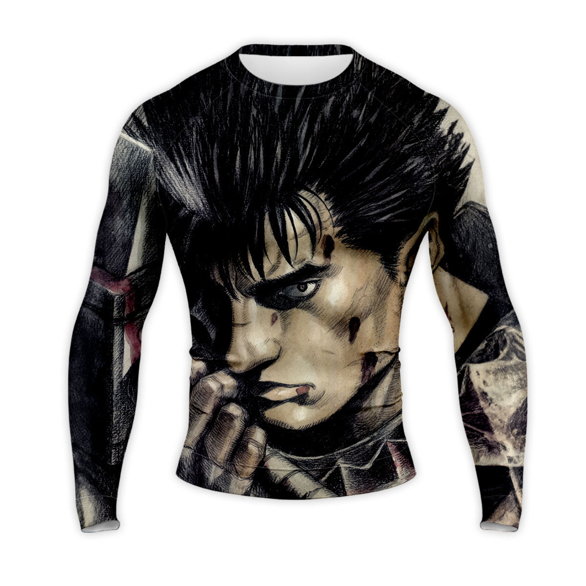 Berserk Guts Bloodied Raging Anime Apparel