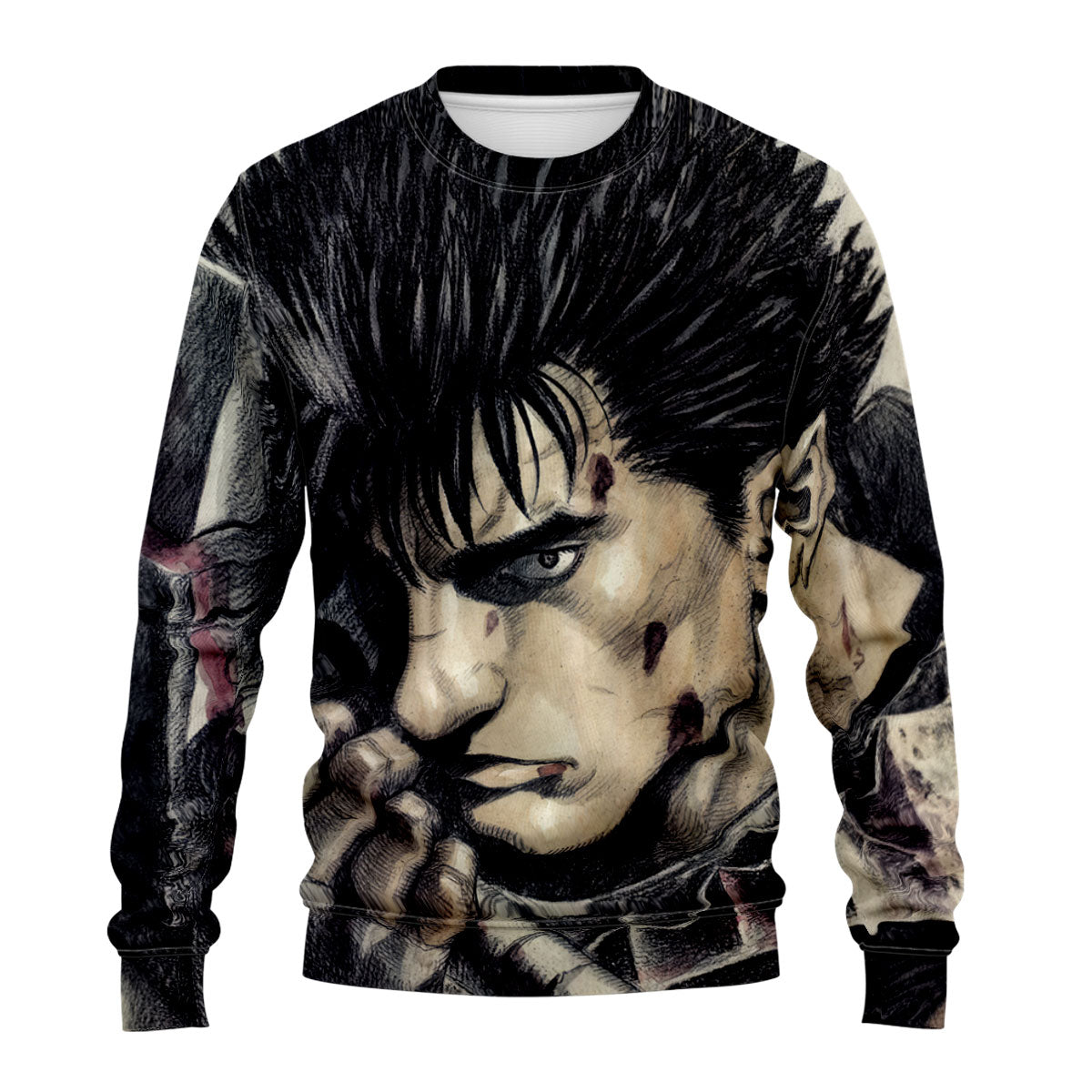 Berserk Guts Bloodied Raging Anime Apparel