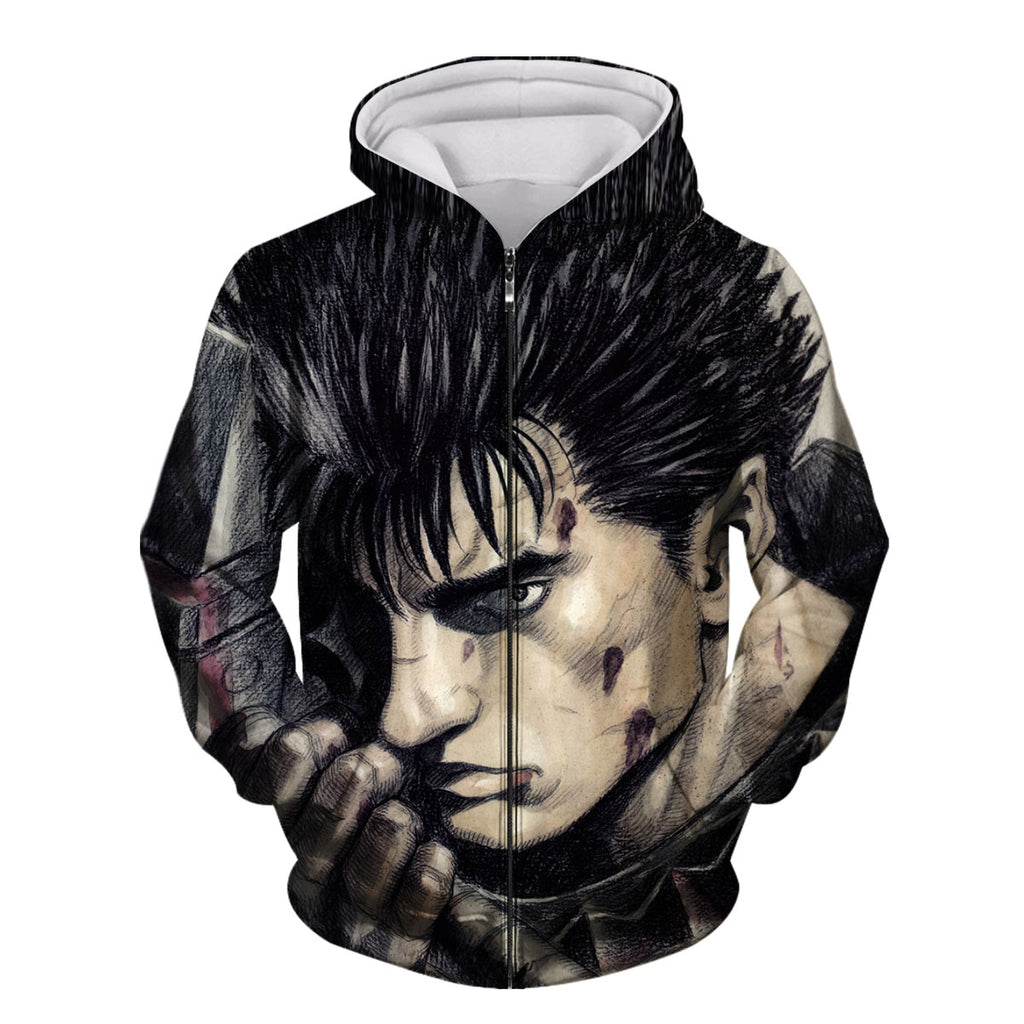 Berserk Guts Bloodied Raging Anime Apparel