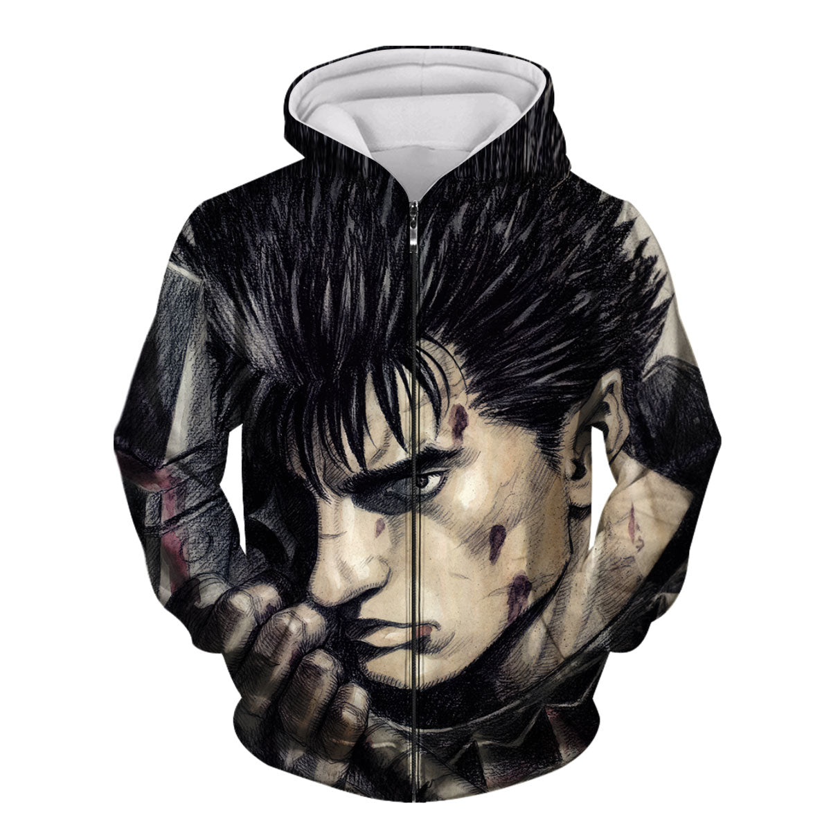 Berserk Guts Bloodied Raging Anime Apparel