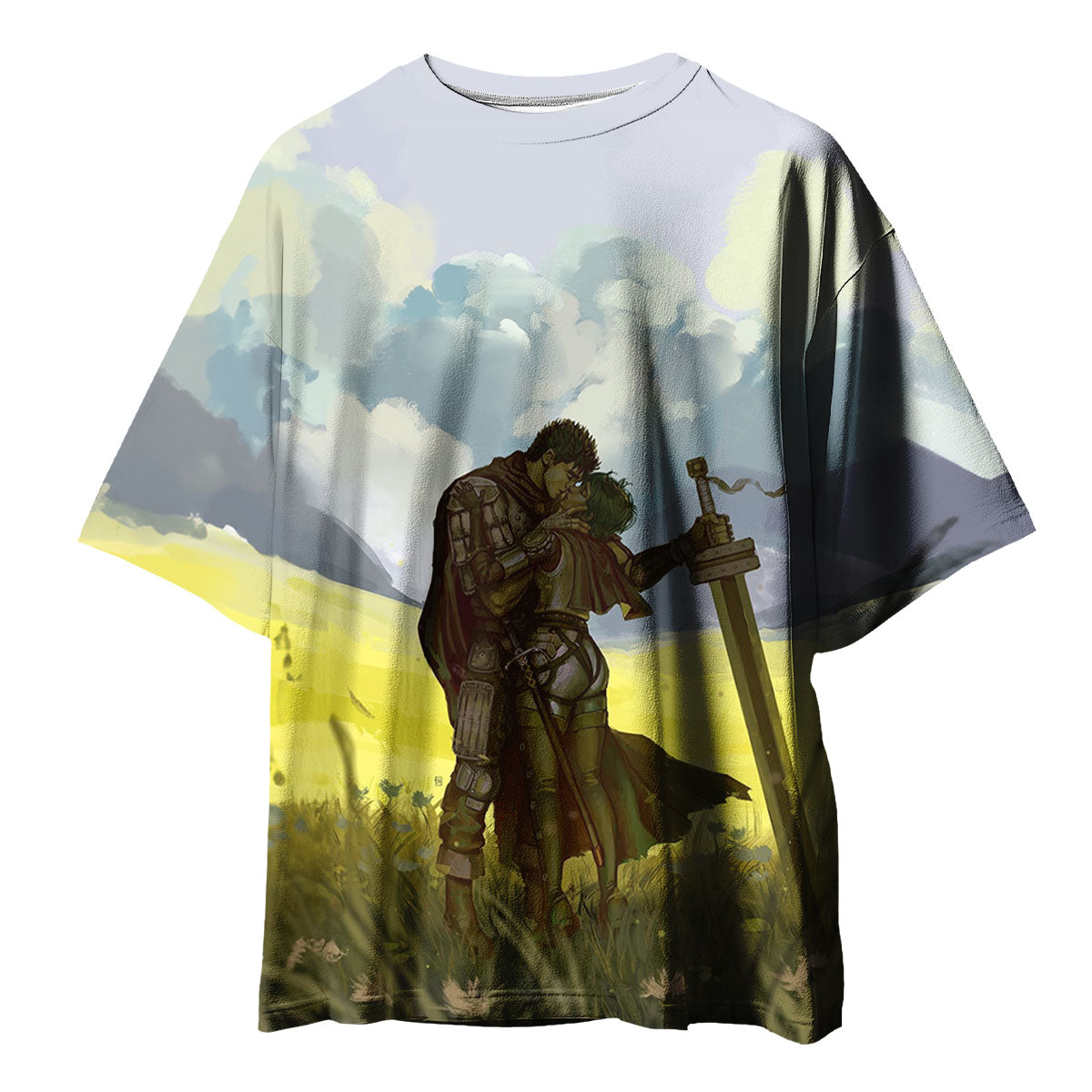 Berserk Guts Casca Embracing Field Anime Apparel