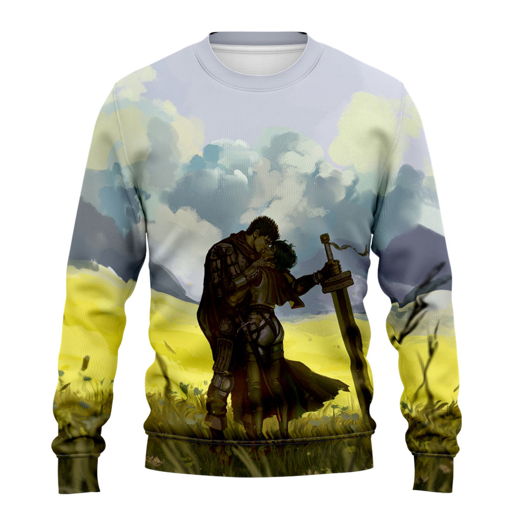 Berserk Guts Casca Embracing Field Anime Apparel