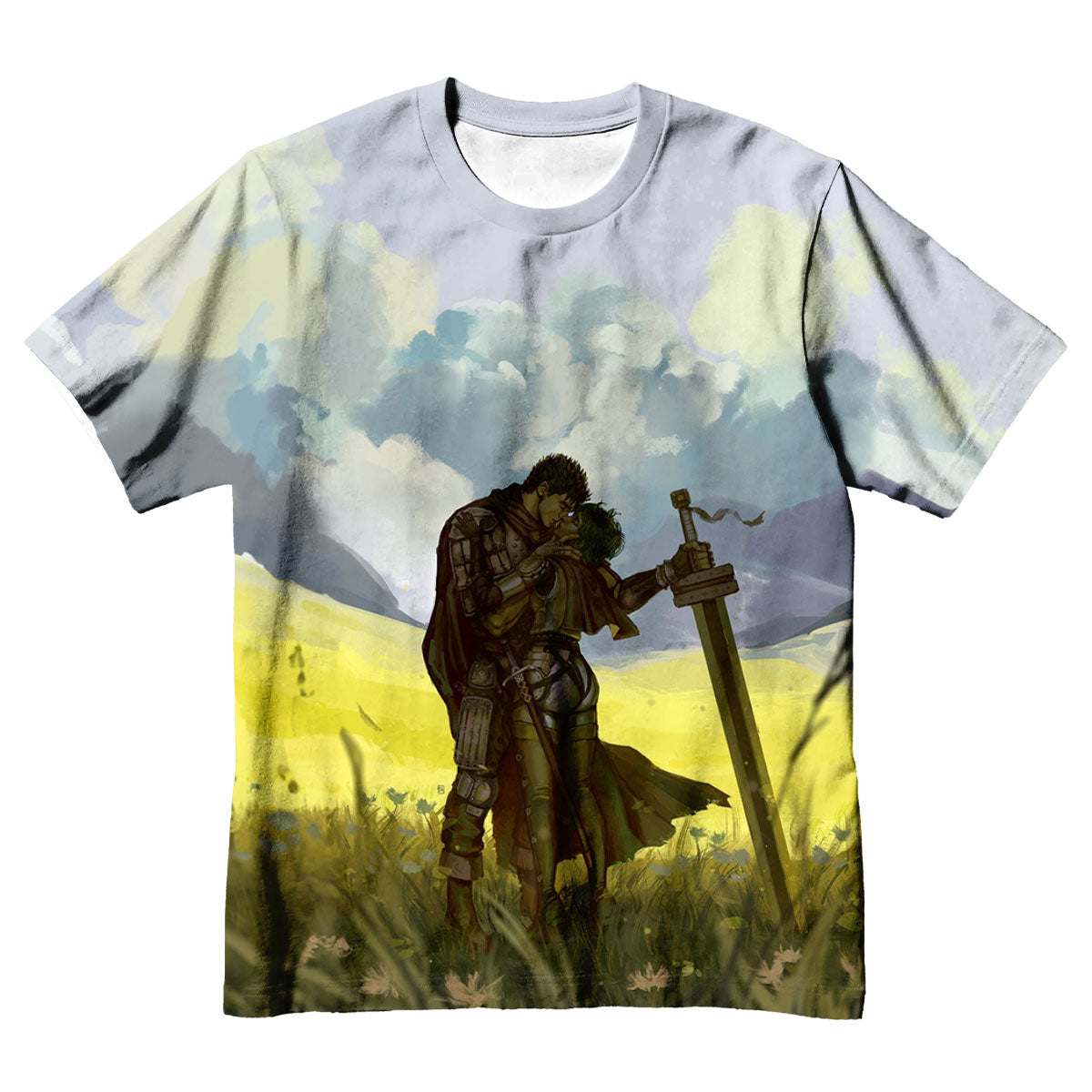 Berserk Guts Casca Embracing Field Anime Apparel