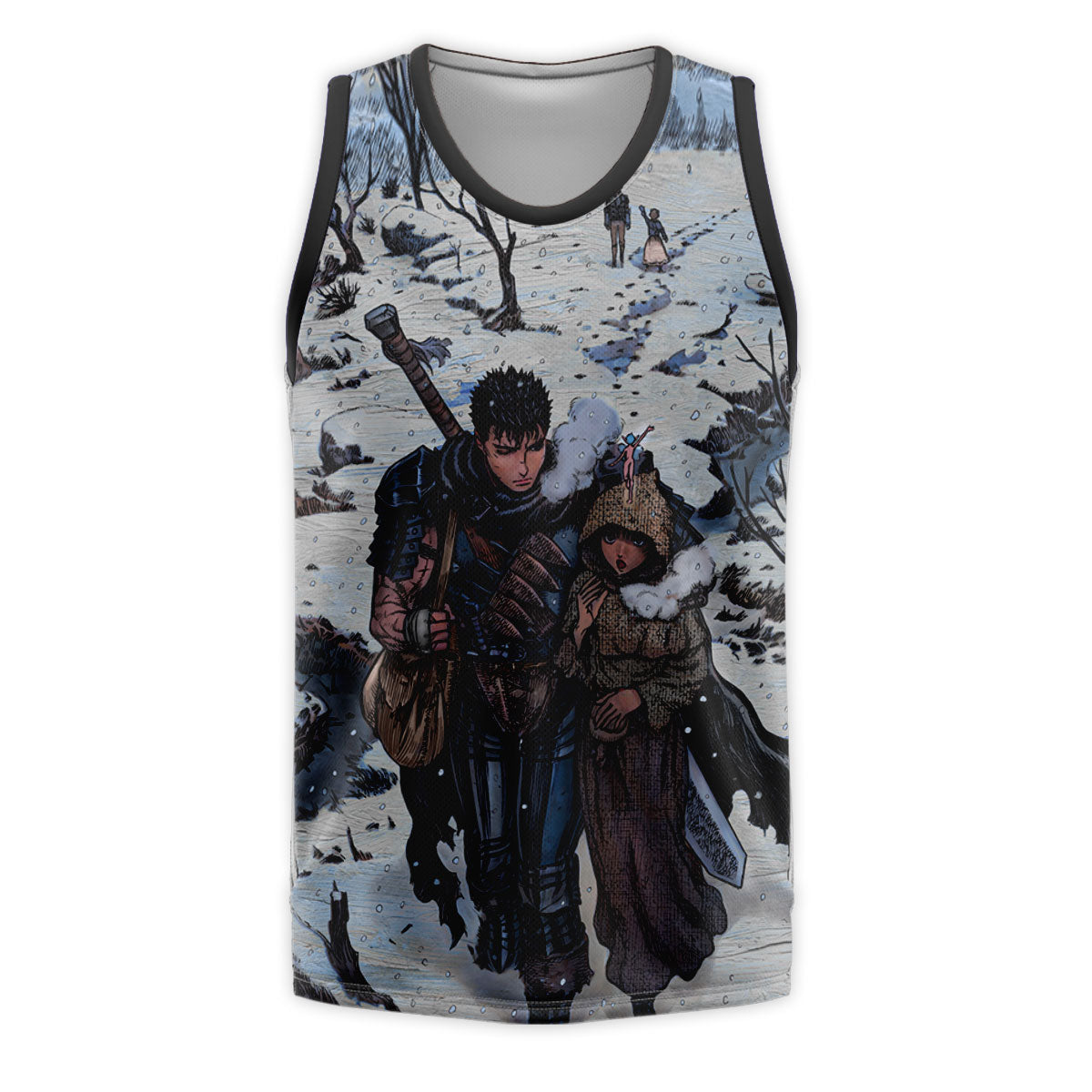 Berserk Guts Casca Snowy Field Anime Apparel