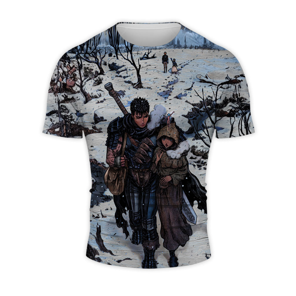 Berserk Guts Casca Snowy Field Anime Apparel