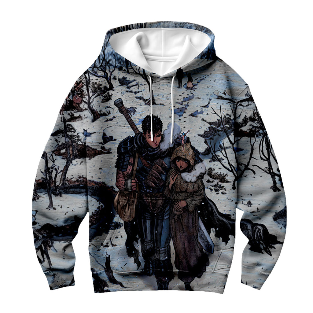 Berserk Guts Casca Snowy Field Anime Apparel