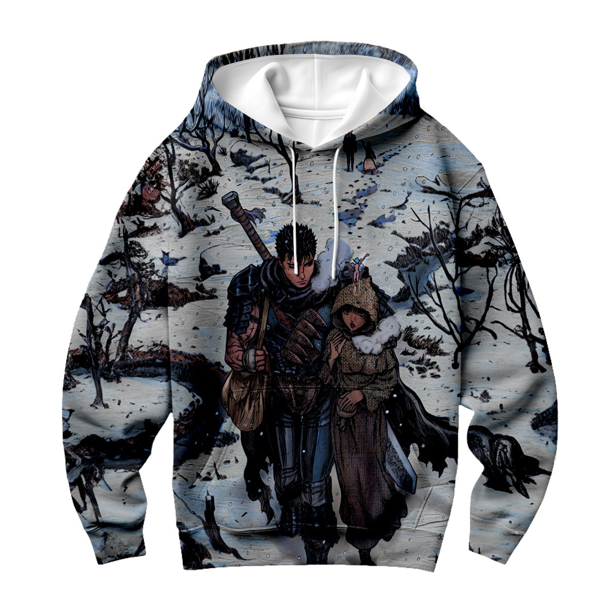 Berserk Guts Casca Snowy Field Anime Apparel