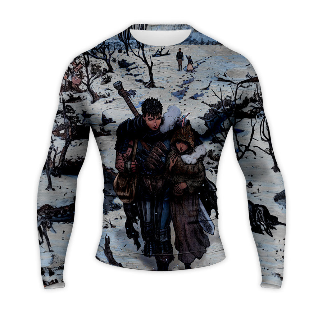 Berserk Guts Casca Snowy Field Anime Apparel