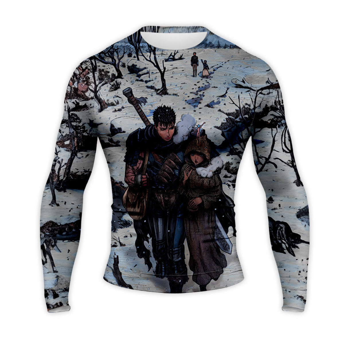 Berserk Guts Casca Snowy Field Anime Apparel
