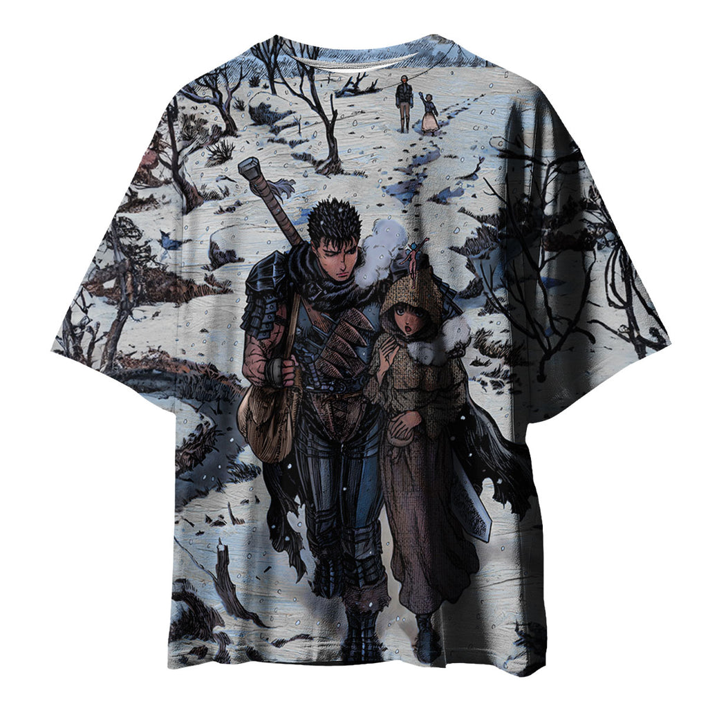 Berserk Guts Casca Snowy Field Anime Apparel