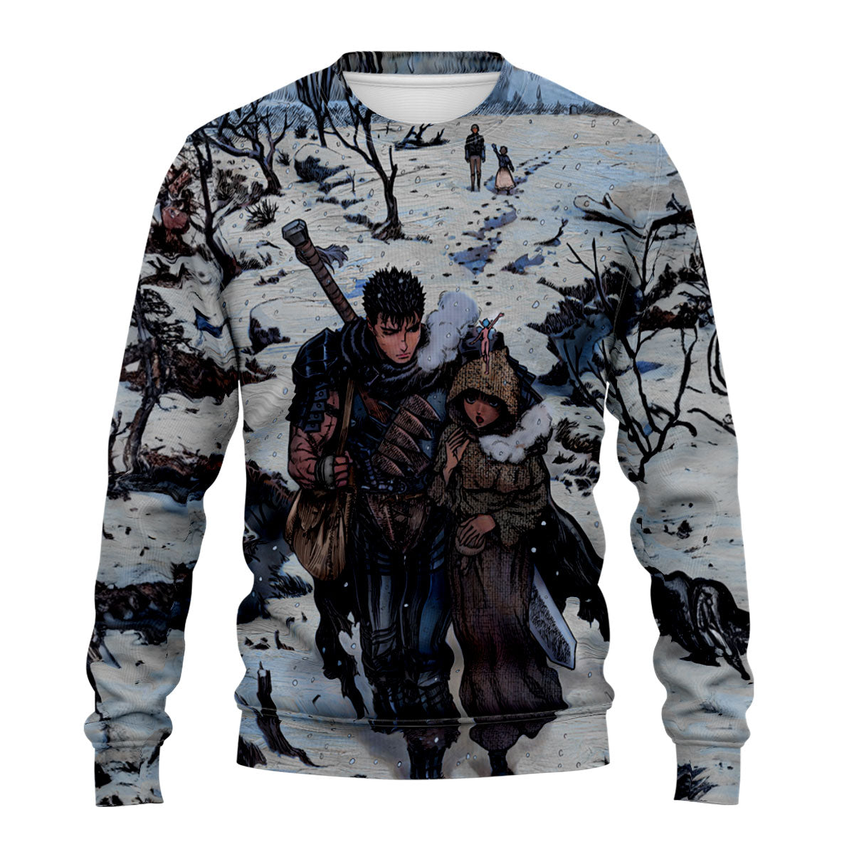 Berserk Guts Casca Snowy Field Anime Apparel