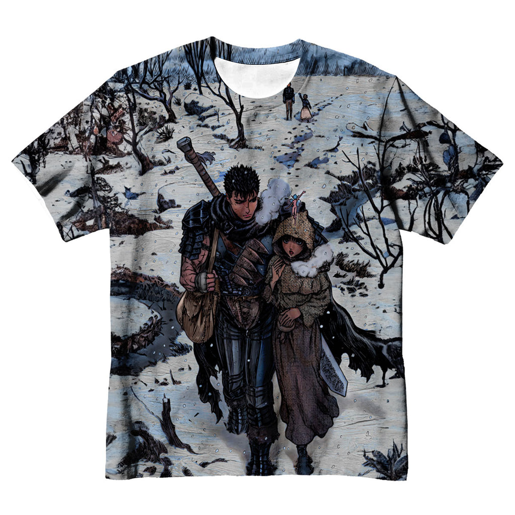 Berserk Guts Casca Snowy Field Anime Apparel