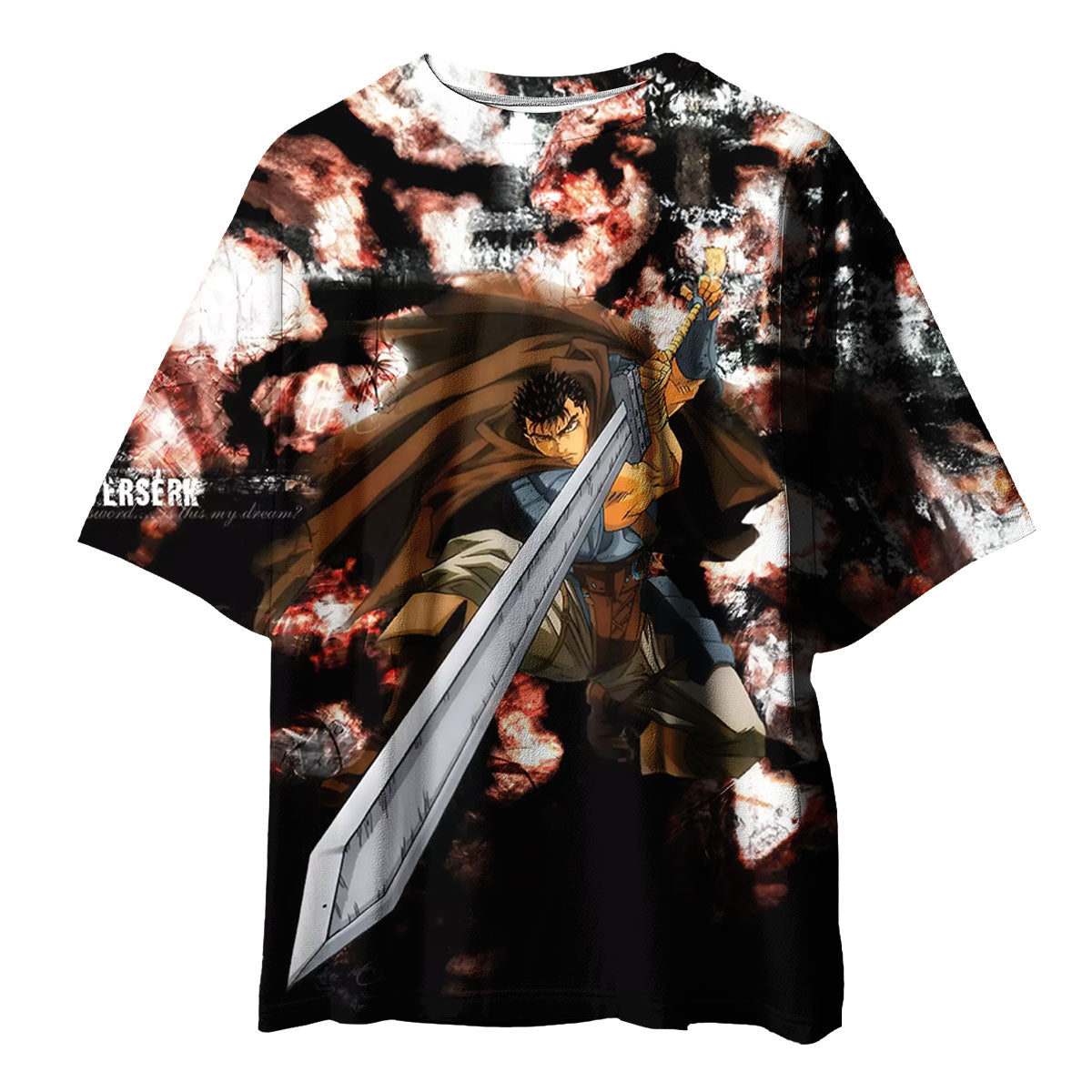 Berserk Guts Defending With Greatsword Anime Apparel