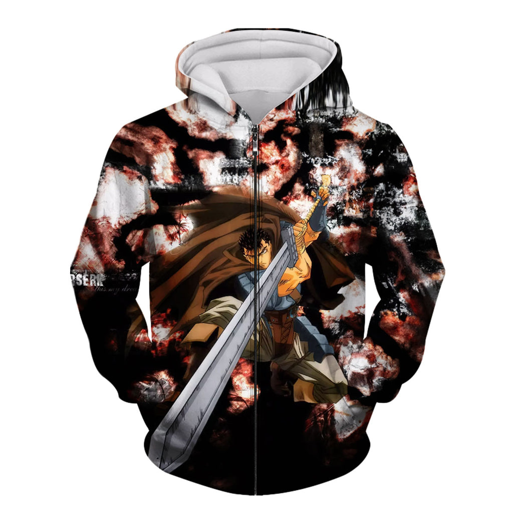 Berserk Guts Defending With Greatsword Anime Apparel