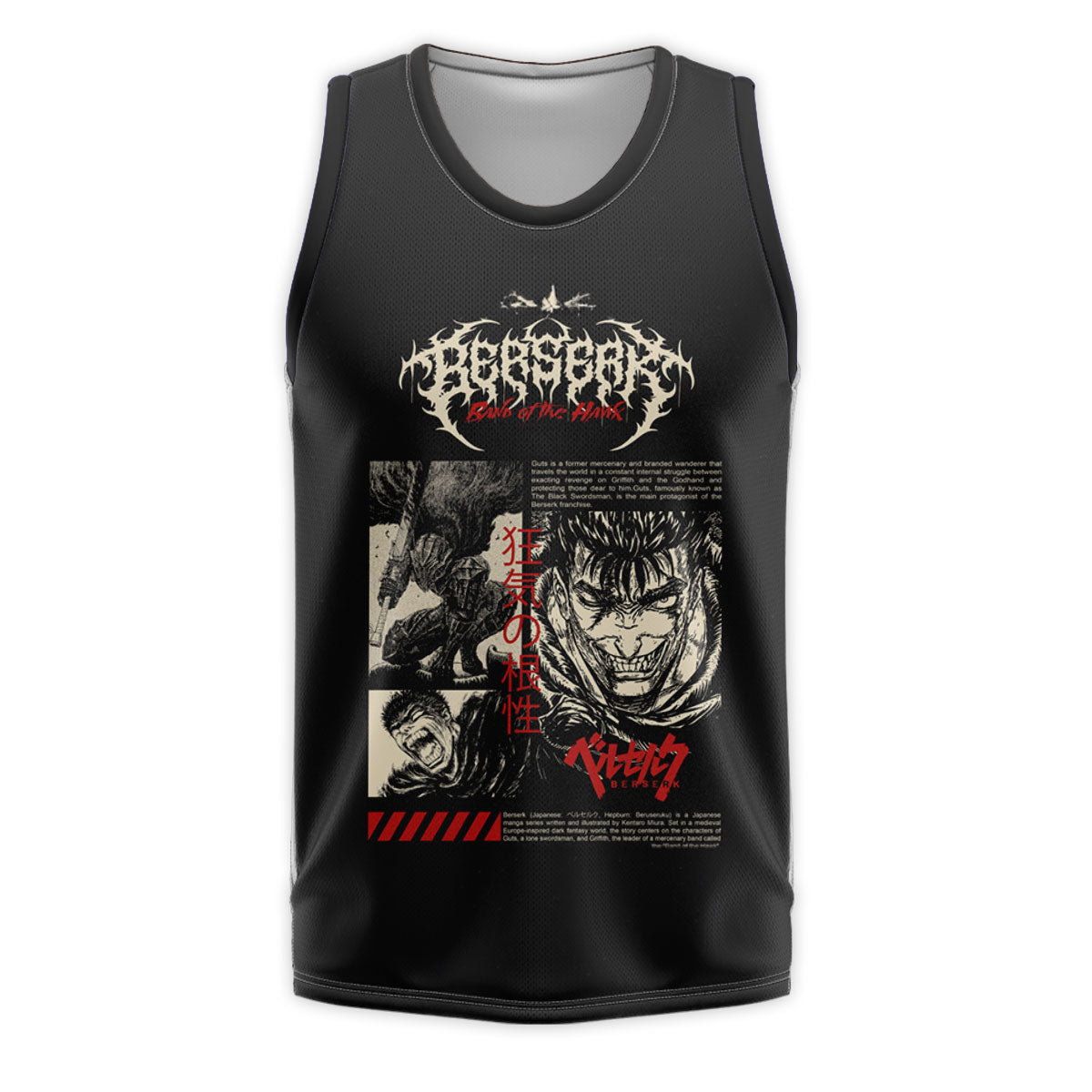 Berserk Guts Fierce Battle Expression Anime Apparel