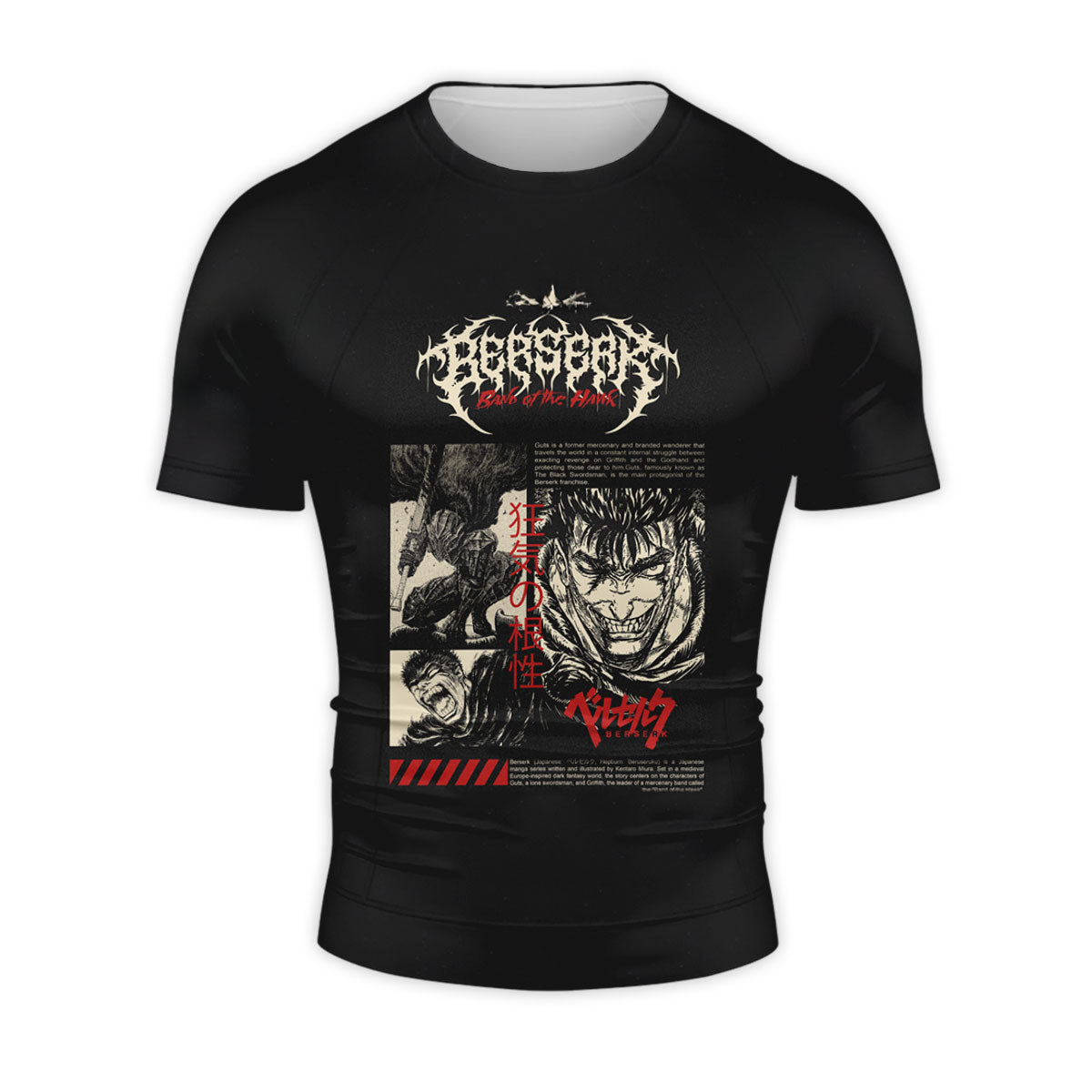 Berserk Guts Fierce Battle Expression Anime Apparel