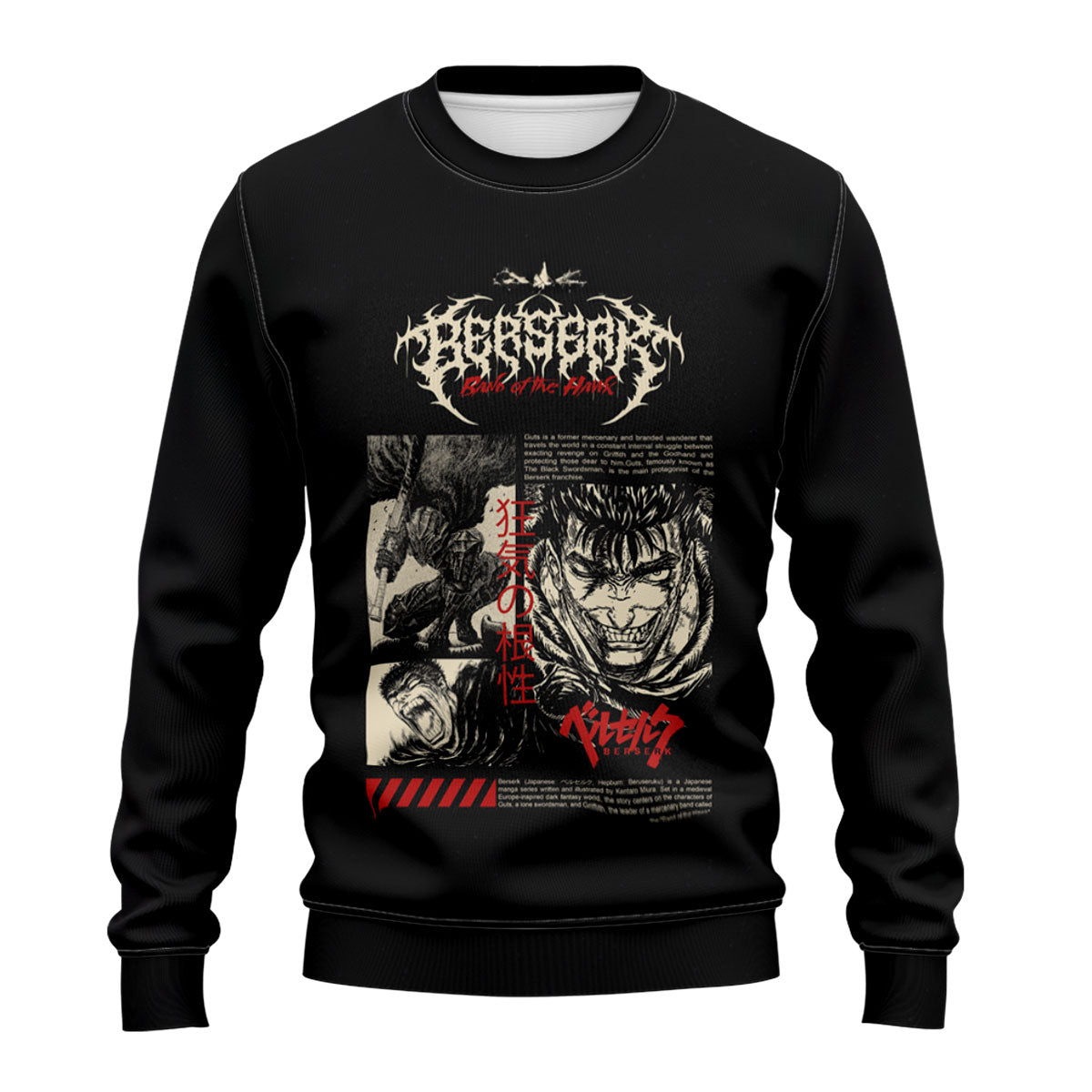 Berserk Guts Fierce Battle Expression Anime Apparel