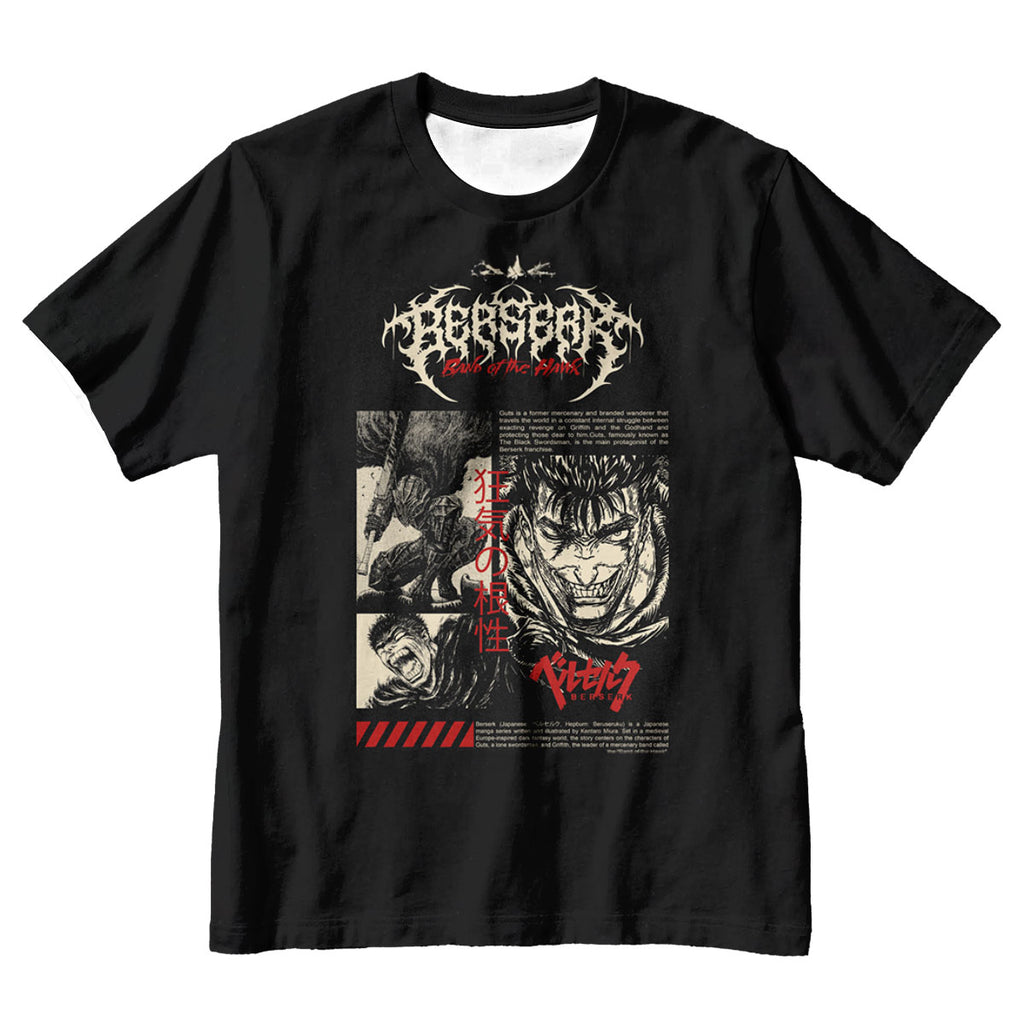 Berserk Guts Fierce Battle Expression Anime Apparel