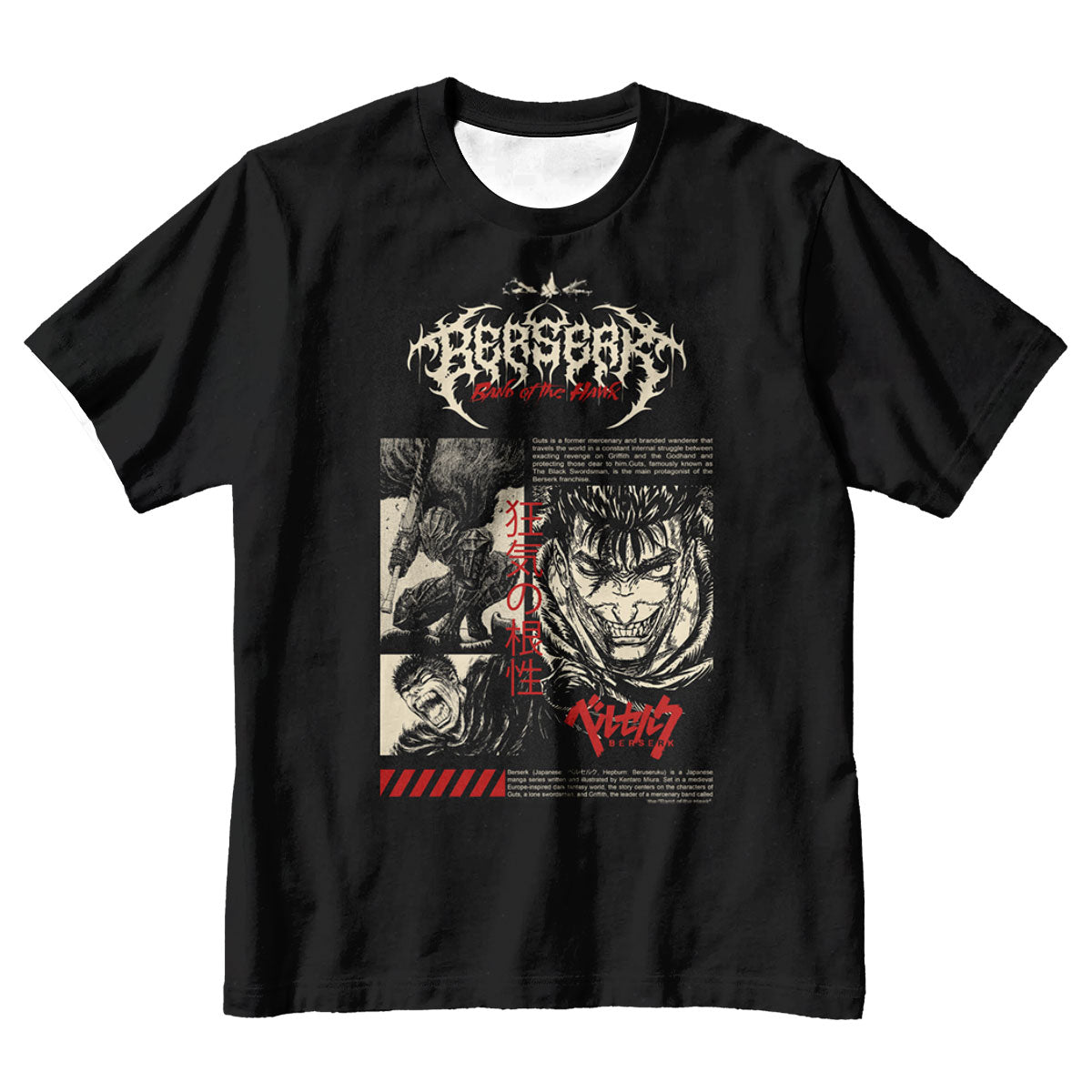 Berserk Guts Fierce Battle Expression Anime Apparel
