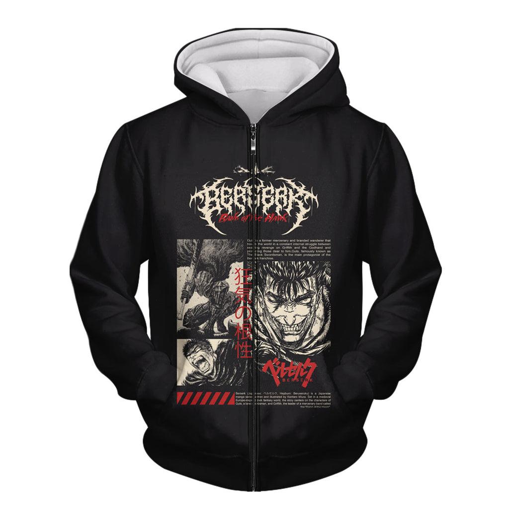 Berserk Guts Fierce Battle Expression Anime Apparel