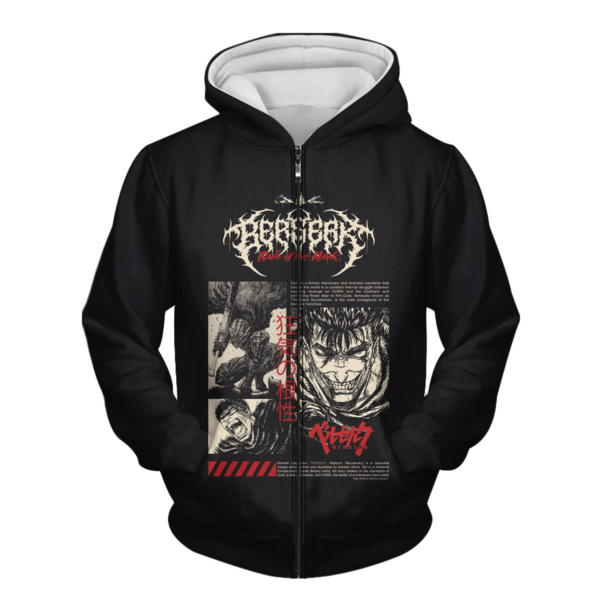 Berserk Guts Fierce Battle Expression Anime Apparel