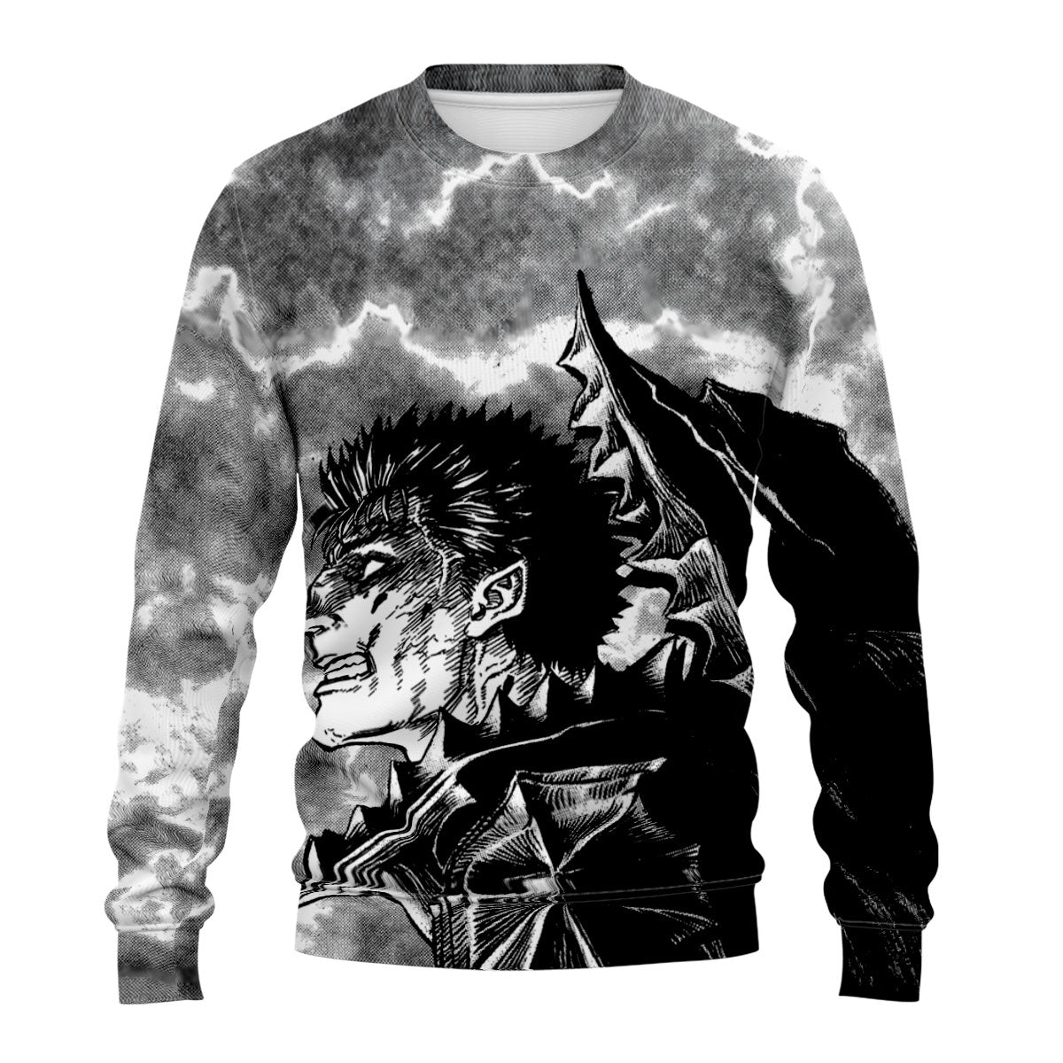 Berserk Guts Fierce Expression Anime Apparel
