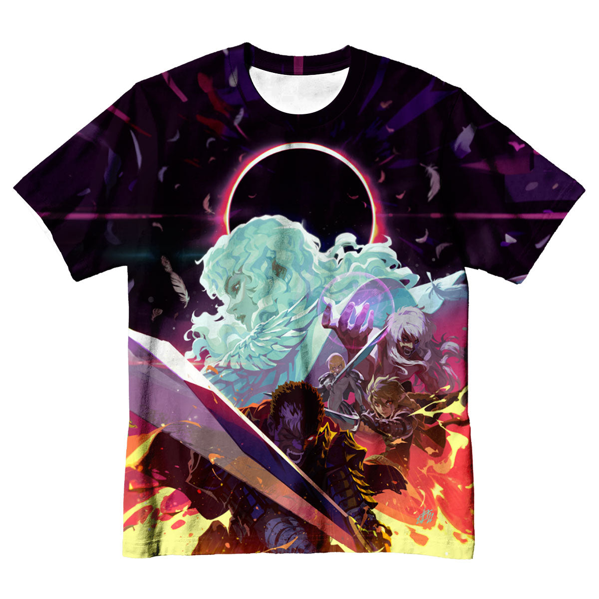 Berserk Guts Fighting Alongside Allies Anime Apparel