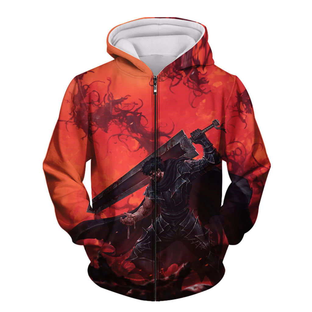 Berserk Guts Fighting Demons Anime Apparel