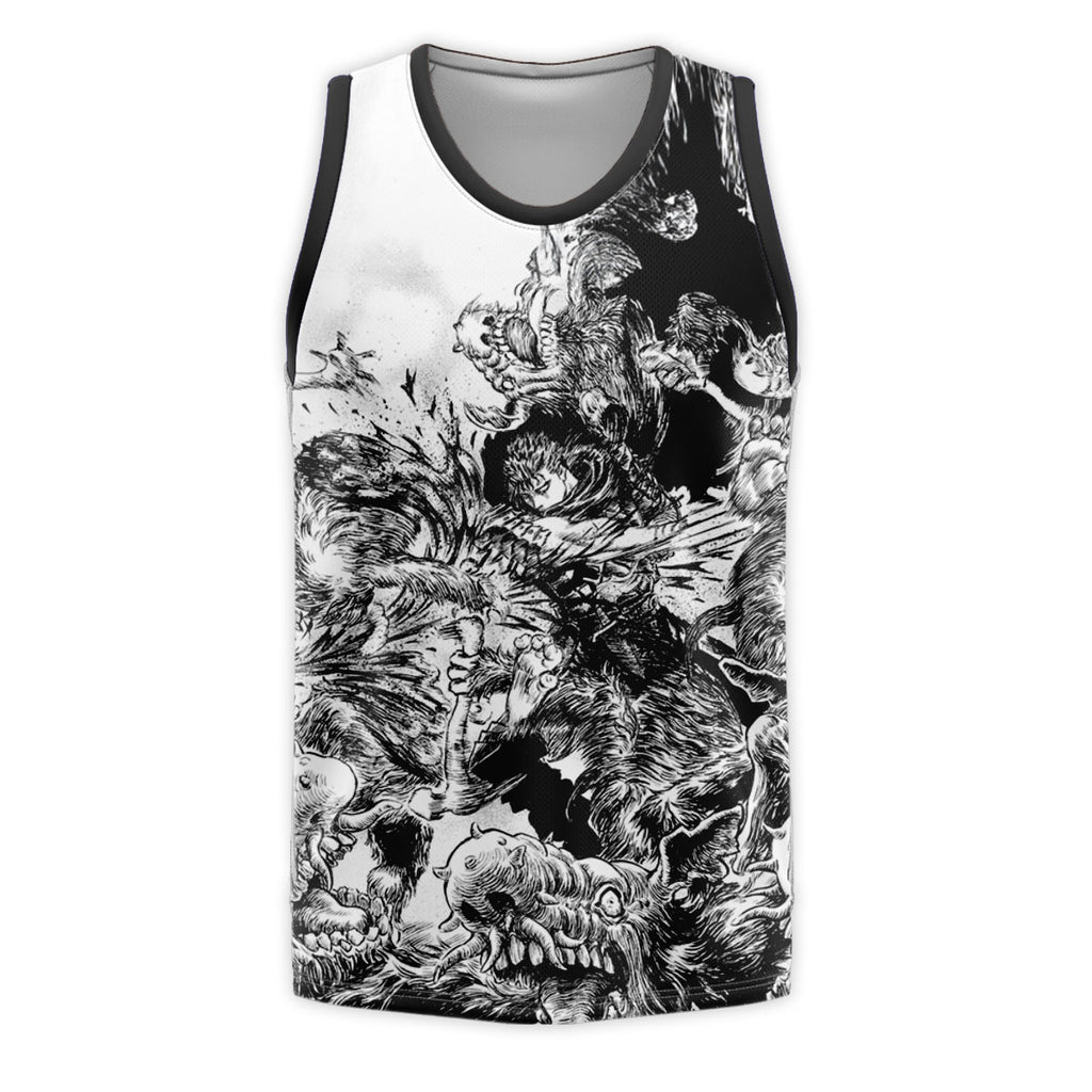 Berserk Guts Fighting Monsters Anime Apparel